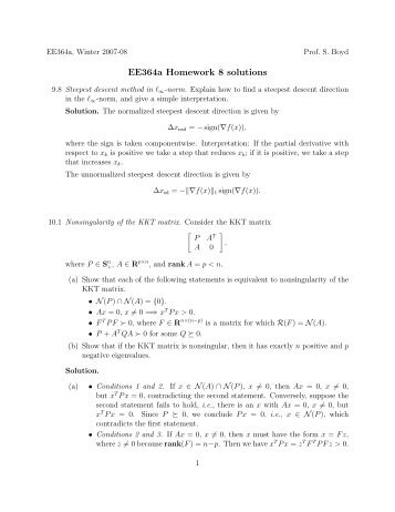 ee364a homework 8 solutions ee364a homework 8 solutions